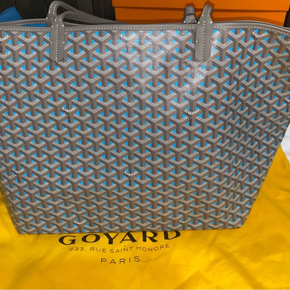 NEW GOYARD Saint Louis GM tote Claire Voie Turq/Grege LIMITED EDITION - Picture 7 of 17